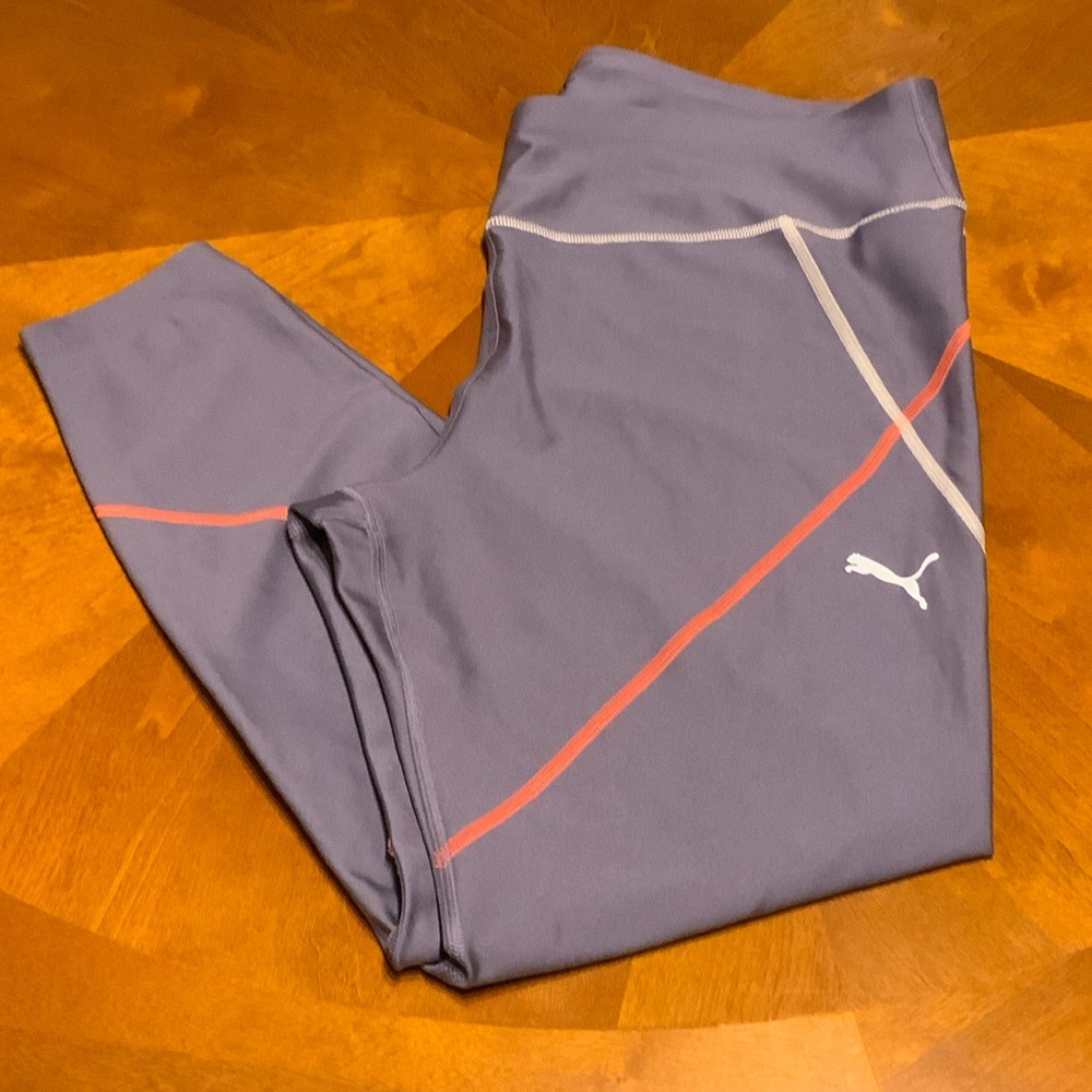 Puma Violet Leggings with Coral Highlights